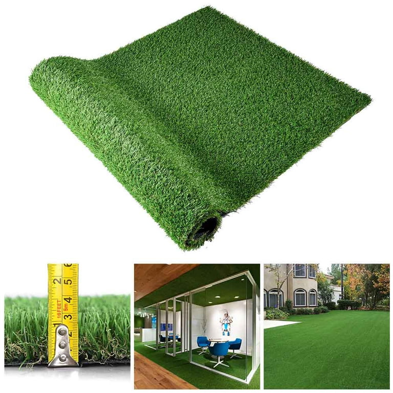 Fescue 2 Synthetic Landscape Fake Grass Artificial Pet Turf Lawn 5 Ft x 9 Ft
